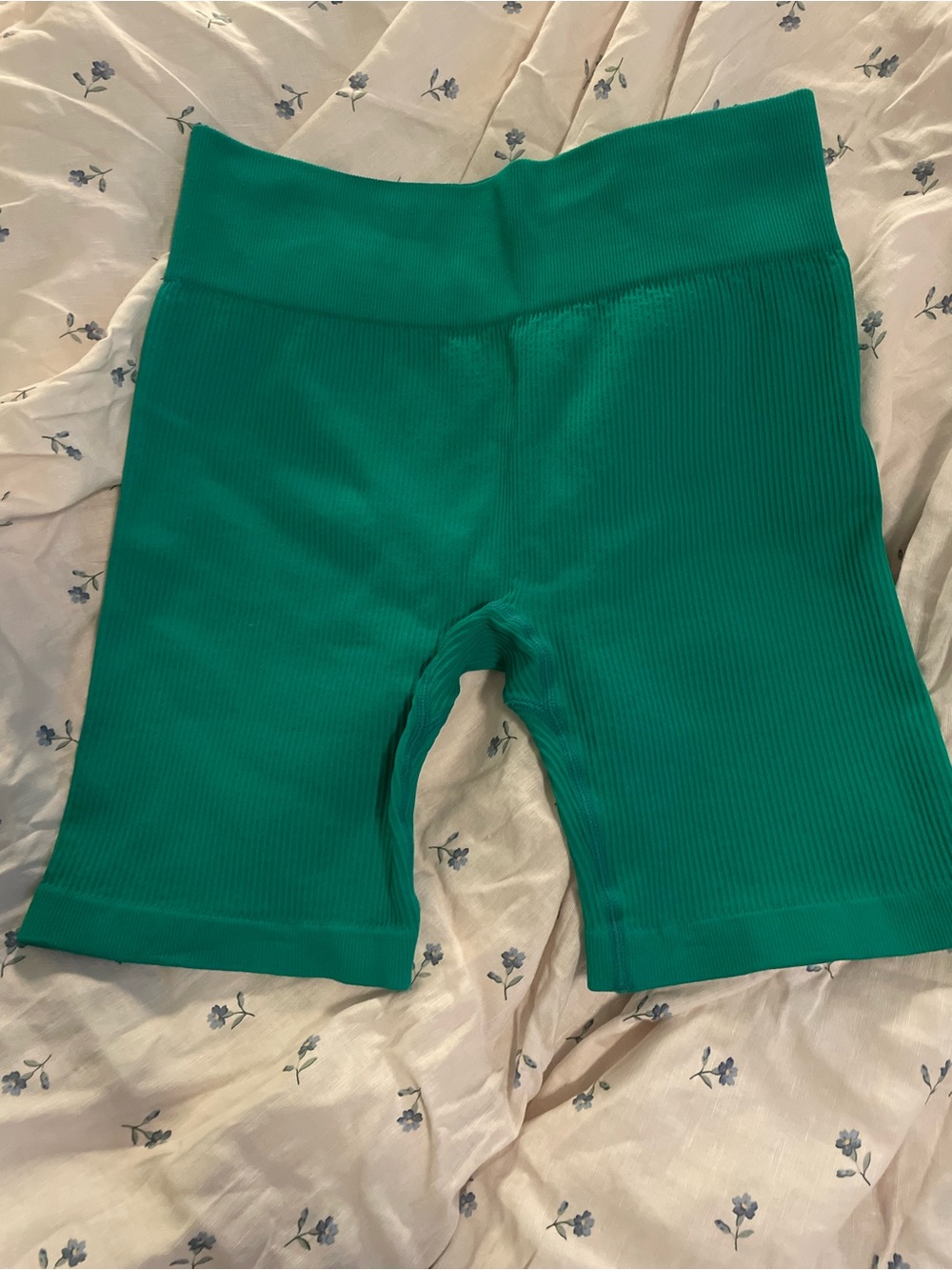 Adanola green ribbed shorts